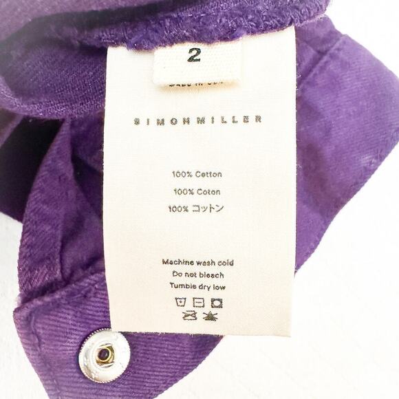 Simon Miller Purple Denim Jacket Button Down SZ2 - Picture 5 of 6